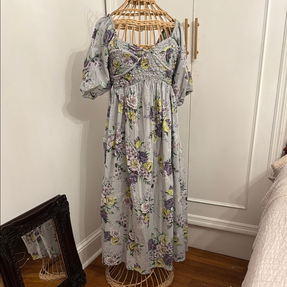 ASOS light blue Floral Maxi Dress
